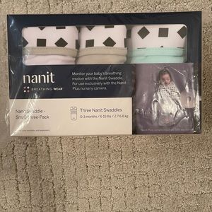 NANIT BREATHING WEAR SWADDLES- 3 PACK- NEW